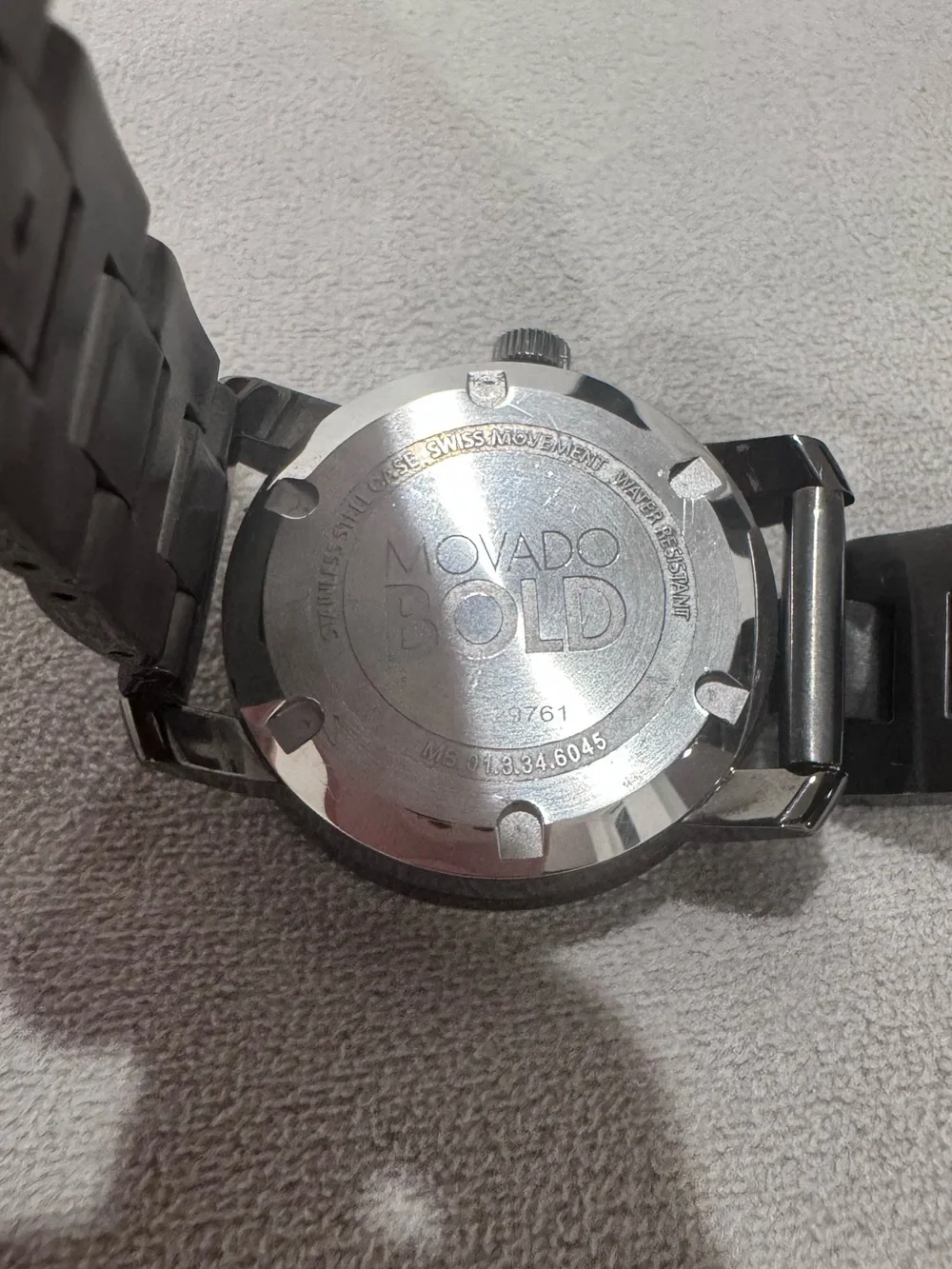 Movado Bold 36mm case Stainless Steel Watch in Grey